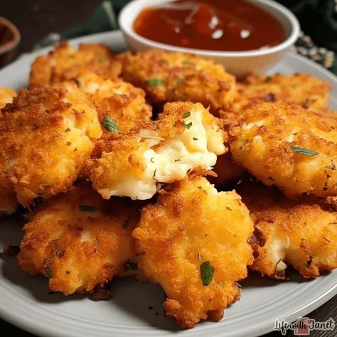 Cheese Chicken Nuggets Okra Patties Recipe, Crispy Potato Tacos, Southern Tea, Healthy Chicken Nuggets, Tea Cake Cookies, Chicken Balls, Potato Tacos, Cheese Chicken, Chicken Nugget