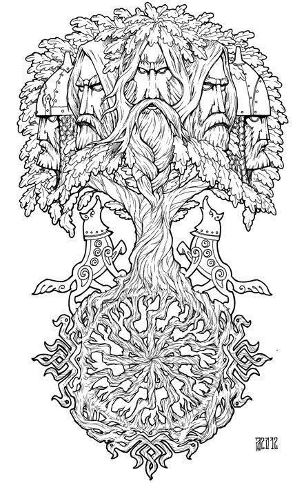 Arte Viking, Symbole Viking, Theme Tattoo, Norse Tattoo, Nordic Tattoo, Tree Of Life Tattoo, Celtic Tree Of Life, Celtic Tattoos, Viking Symbols