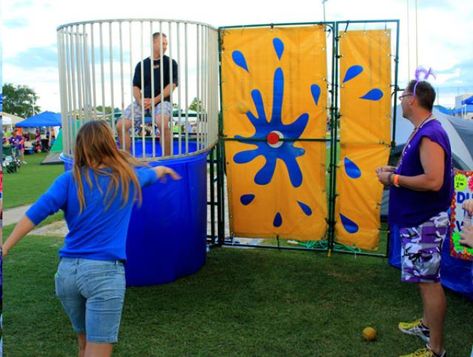 Family Field Day, Post Prom Ideas, Summer Camp Party, Field Day Activities, Field Day Games, Post Prom, Dunk Tank, Camp Party, Pakistan Independence Day