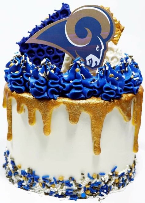 Rams Cake, Rams Cake Ideas, Rams Party Ideas, La Rams Cake, Rams Football Cake, Rams Horn, La Rams Logo, Rams Football, La Rams