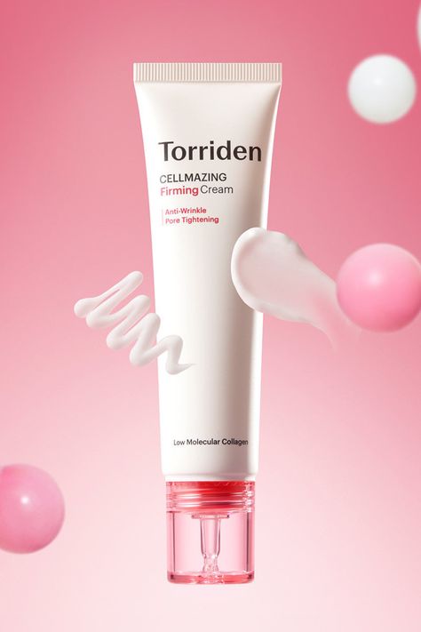 Get firmer, smoother skin with Torriden Cellmazing Firming Cream! This Korean gem minimizes pores and improves skin elasticity with collagen molecules, peptides, and 10D hyaluronic acid. Its non-sticky formula is perfect for sensitive skin. Experience the synergy of collagen absorption and elasticity care in one cream! #Torriden #KoreanSkincare #FirmingCream 🌸 Korean Products Skin Care, Korean Cream, Korean Cosmetic, Beauty Video Ideas, Cosmetics Photography, Lashes Beauty, Cosmetic Design, Korean Products, Firming Cream