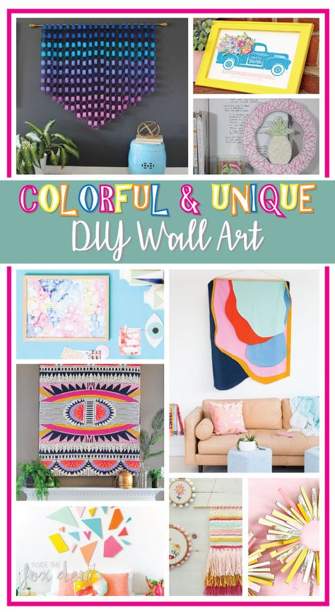 Funky Wall Art Diy, Diy Colorful Wall Art, Decorating New Home, Splash Of Paint, Diy Dorm Decor, Wall Art Decor Ideas, Diy Wall Art Ideas, Wall Art Idea, Diy Dorm