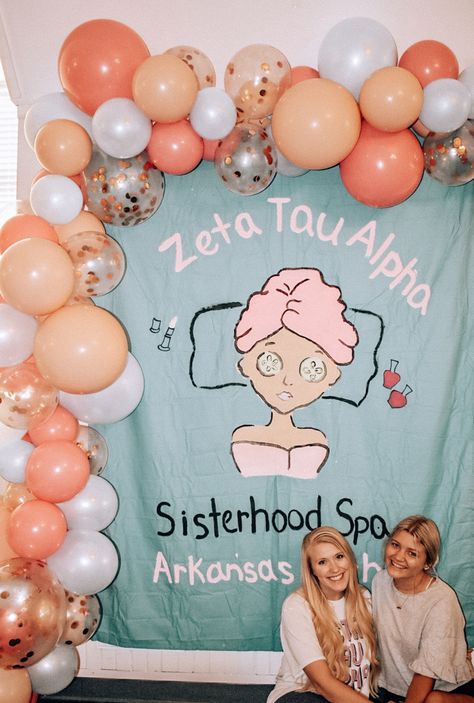 Sorority Sisterhood Events, Sisterhood Events, Community Relations, Sisterhood Retreat, Recruitment Ideas, Sorority Sisterhood, Founders Day, Spa Night, Zeta Tau Alpha