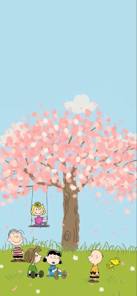 Charlie Brown Spring Wallpaper, Charlie Brown Easter, Peanuts Cartoon Characters, Wallpaper Snoopy, Charlie Brown Wallpaper, Peanuts Wallpaper, Winnie The Pooh Pictures, Peanuts Cartoon, Snoopy Wallpaper