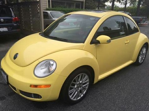 2007 Vw Beetle, 2007 Volkswagen Beetle, Yellow Vw Beetle, Sun Window, Vw New Beetle, Bug Car, Volkswagen New Beetle, Beetle Car, New Beetle