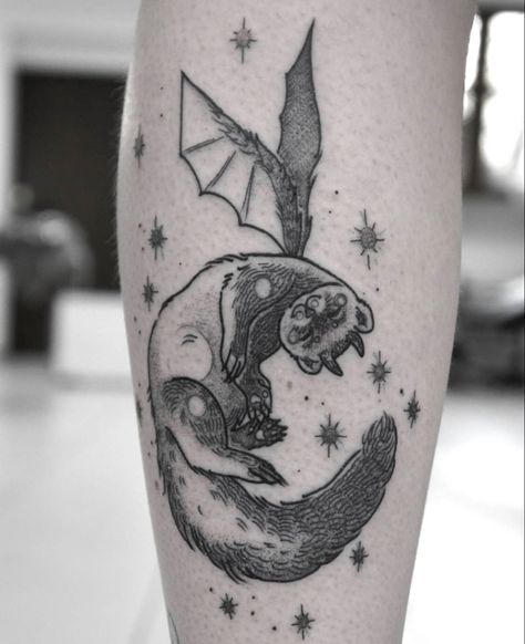 Ferret Tattoo, Satanic Tattoos, Rabbit Tattoos, Spooky Tattoos, Poke Tattoo, Dope Tattoos, Matching Tattoos, Tattoo Design Drawings, Creative Tattoos