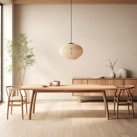 Japandi Dining Tables: 7 Inspiring Examples Japandi Dining Table Decor, Japandi Dinner Table, Japandi Dining Area, Dining Table Japandi, Dining Japandi, Japandi Dining Table, Japandi Table, Japandi Dining Room Design, Japandi Dining Room