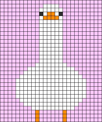 Alpha pattern #158488 | BraceletBook Goose Alpha Pattern, Duck Alpha Pattern, Pokemon Alpha Pattern, Colorwork Chart, Color Graphing, Graph Crochet, Colorwork Knitting, Pixel Pattern, Crochet Tapestry