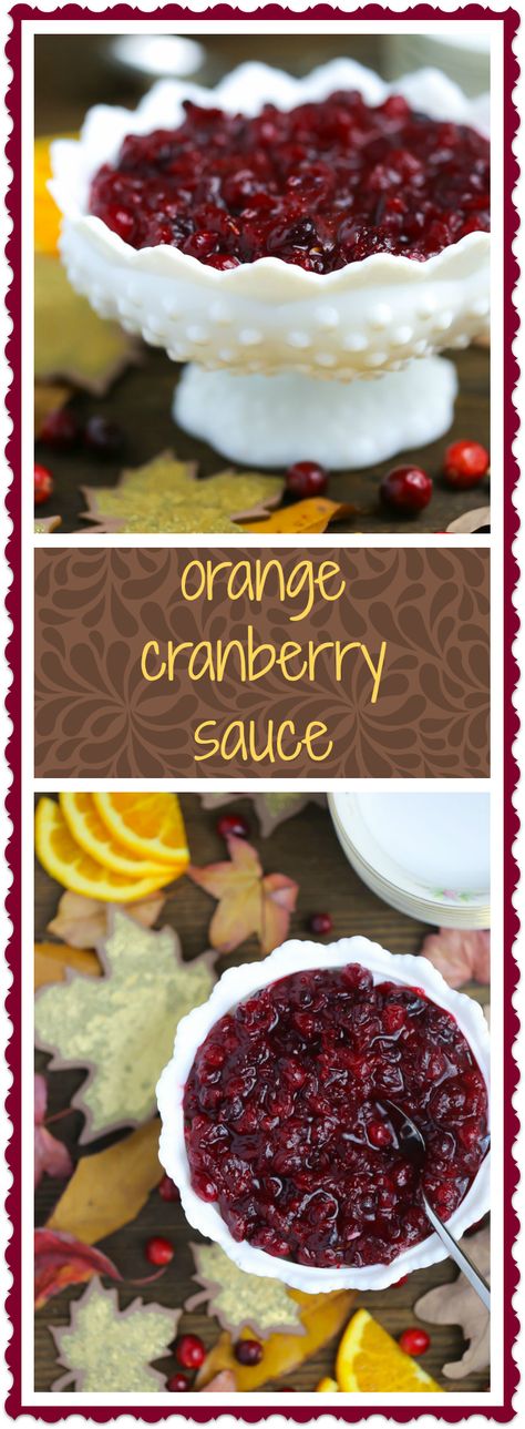 Tart and sweet with a hint of orange, this  cranberry sauce is Thanksgiving ready! Fresh Cranberry Sauce, Easy Cranberry Sauce, Cranberry Orange Sauce, Sauce Au Poivre, Salsa Guacamole, Cranberry Sauce Recipe, Orange Sauce, Cranberry Recipes, Bon Appetite