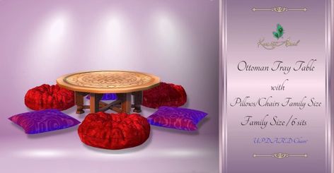 Sims 4 Ottoman, Turkish Furniture, Sims 4 Body Mods, Eat Together, Ottoman Tray, Sims 4 Build, Cc Sims, Ts4 Cc, Mystic Messenger