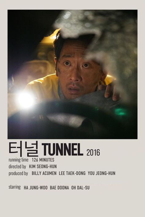 Tunnel Movie, Ji Soo Actor, Movie Minimalist, Poster Polaroid, Minimalist Polaroid Poster, Korean Tv Series, Movies To Watch Teenagers, Netflix Movies To Watch, Scary Films