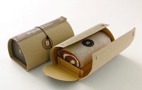 Roll Cake Packaging Design, Roll Cake Packaging, Cake Simple Design, Paper Tie, Cake Boxes Packaging, Stylish Cake, Japanese Bakery, Bread Packaging, Baking Packaging