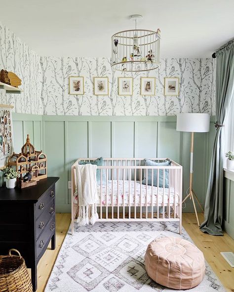 Blue Boy Nursery, Gender Neutral Nursery Design, Nursery Design Neutral, Green Baby Room, Baby Nursery Inspiration, Baby Room Neutral, Baby Room Themes, Nursery Room Design, Girl Nursery Room