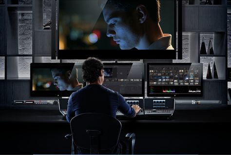 Blackmagic Design: DaVinci Resolve 12 Control Video Editing Studio, Video Editing Suite, Post Production Studio, Editing Studio, Editing Suite, Recording Studio Design, Digital Cinema, Blackmagic Design, Davinci Resolve