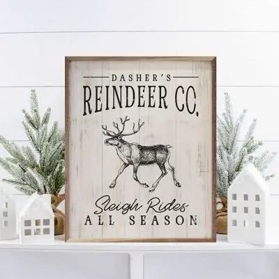 COPPER CREEK CHALET | Shop Sales Events Antique Farmhouse Christmas Wood Signs Diy, Christmas Signs Wood Diy, Reindeer Sign, Reindeer Christmas Decor, Canvas Banners, Wood Home, Room Color, Sign Ideas, Rustic Wood Signs