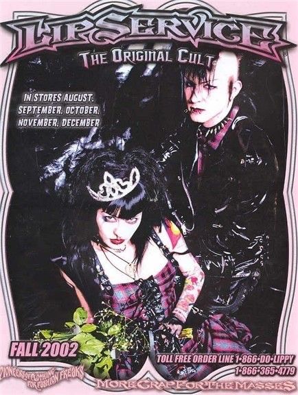 ^,..,^ — There’s nothing more perfect then vintage goth ads Mall Goth Posters, Lip Service Clothing Catalog, Service Catalog, Clothing Magazine, Perky Goth, Goth Culture, Types Of Goth, Y2k Fashion Aesthetic, 2000s Goth