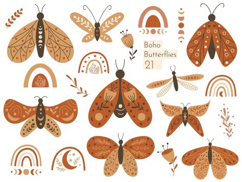 Moth Clipart, Dragonfly Svg, Dear Letter, Moths And Butterflies, Boho Background, Boho Butterfly, Butterfly Svg, Rainbow Clipart, Computer Wallpaper Desktop Wallpapers