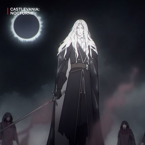 hear me out... Winter Vampire, Alucard Cosplay, Adrian Tepes, Alucard Tepes, Netflix Animation, Castlevania Netflix, Alucard Castlevania, Castlevania Wallpaper, Skull Hand Tattoo