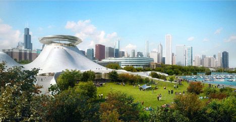 Lucas Museum of Narrative Art in Chicago by MAD Lucas Museum, Space Age Art, David Adjaye, Chicago Lakefront, Narrative Art, Mad Architects, Museum Plan, Lucas Arts, Chicago Museums