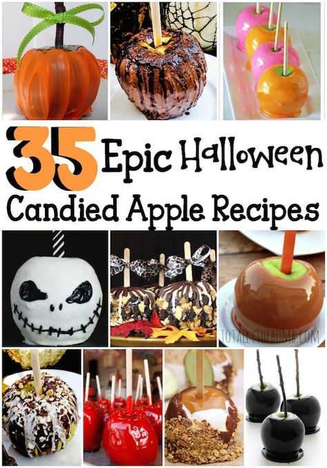 17 CREATIVE WAYS TO MAKE CANDY APPLES so good you won't want to share them with the kids! - Happy Hooligans Halloween Candy Recipes, Halloween Candy Apples, Gourmet Candy Apples, Candy Apple Recipe, Halloween Foods, Epic Fail, School Treats, The Bomb, Winter Recipes