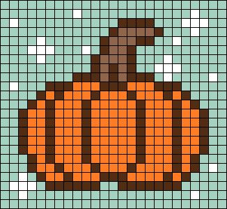 Pixel Crochet Halloween, Cross Stitch Patterns Autumn, Pumpkin Grid Pattern, Halloween Crochet Pixel Grid, Easy Halloween Pixel Art, Autumn Perler Beads, Halloween Grid Art, Autumn Alpha Patterns, Cute Halloween Perler Bead Patterns