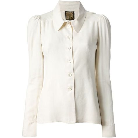 Biba Vintage Oversize Collar Blouse ($450) ❤ liked on Polyvore featuring tops, blouses, shirts, white, white long sleeve top, long sleeve tops, white long sleeve blouse, shirts & blouses and shirts & tops Oversize Collar, 1970s Blouse, Perfect White Shirt, 70s Blouse, White Shirt Blouse, Cream Shirt, White Long Sleeve Blouse, White Long Sleeve Top, Shirts Vintage