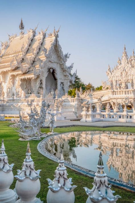 Uncover the wonders of the renowned White Temple in Chiang Rai through a comprehensive guide. Learn about its significance as a top tourist attraction and find valuable tips to maximize your experience during your visit. Get ready for an unforgettable journey filled with beauty and cultural insights! Chiang Rai White Temple, Travel Advertising Design, Thailand Tourist, Thailand Guide, Chiang Rai Thailand, White Temple, Travel Advertising, Thai Culture, Wild Eyes