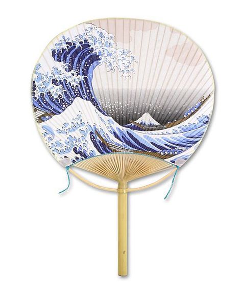 Japanese fan, Marugame Uchiwa Fan Fuufu Hokusai’s Wave Uchiwa Fan, Chinese Fans, Antique Fans, Japanese Lifestyle, Japanese Fan, The Great Wave, Asian Painting, Great Wave Off Kanagawa, Modern Crafts