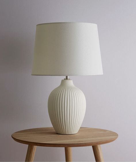 Rosalind Wheeler Ghassan 51Cm Table Lamp & Reviews | Wayfair.co.uk Tall Lamp, Tall Lamps, Ceramic Table Lamp, Linen Style, Ceramic Table Lamps, Ceramic Table, Bedroom Lighting, Bedside Lamp, New Bedroom