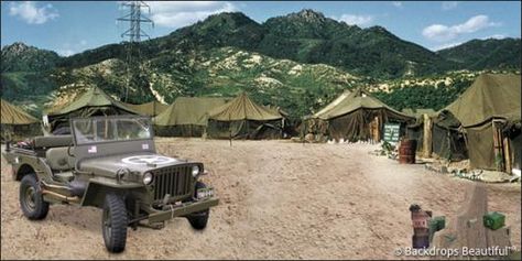 Military Camp. #backdrops #military Military Camp, Performing Arts, Us Army, Performance Art, Number One, Monster Trucks, Camping, Hand Painted, High Quality