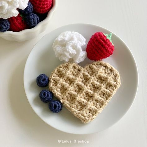 Hey, I found this really awesome Etsy listing at https://www.etsy.com/listing/773922143/crochet-pattern-heart-waffle-with Confection Au Crochet, Waffle Stitch, Diy Magazine, Crochet Food, Fun Crochet Projects, Crochet Heart, Gummy Bear, Play Food, Diy Crochet Projects