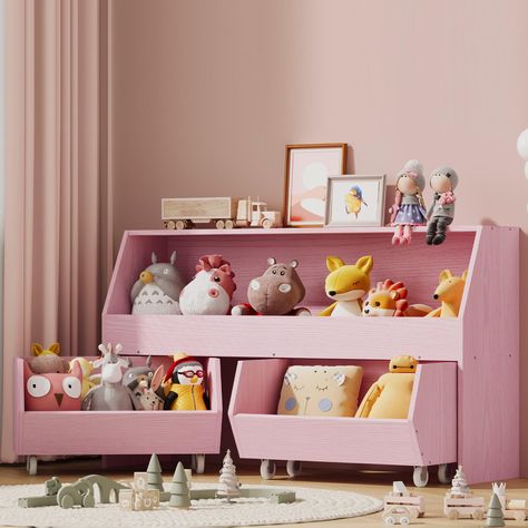 PRICES MAY VARY. 1 Girls Room Storage, Girls Bookshelf, Toddler Storage, Toy Storage Chest, Sister Bedroom, Dresser Tv Stand, Girls Playroom, Bedroom Pink, Toddler Playroom