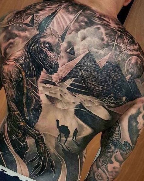 Epic full back tattoos for men: 2024 masterpieces 15 ideas Egyptian Back Tattoo, Back Tattoo For Men, Full Back Tattoos For Men, Back Piece Tattoo Men, Back Tattoos For Men, 23 Tattoo, Egypt Tattoo Design, Backpiece Tattoo, Egyptian Tattoo Sleeve