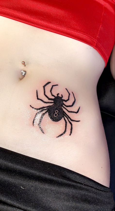 Anime Tattoos Hunter X Hunter Spider, 8 Spider Tattoo Hxh, Hxh Tattoo Ideas Spider, Spider 8 Tattoo Hxh, Spider Tattoo For Women Hip, Spider On Hip Tattoo, Anime Spider Tattoo, Hunter Hunter Spider Tattoo, Spider 8 Tattoo