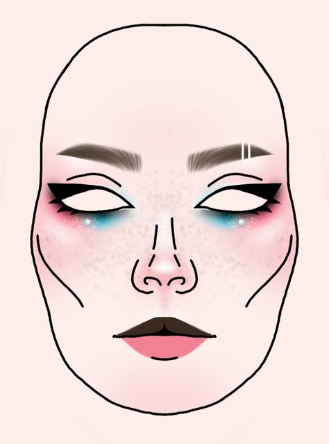 Trans Pride Makeup Ideas, Trans Flag Eye Makeup, Pride Makeup Trans, Trans Eyeshadow, Alt Pride Makeup, Trans Flag Makeup, Trans Pride Makeup, Eyeliner Alternative, Transgender Makeup