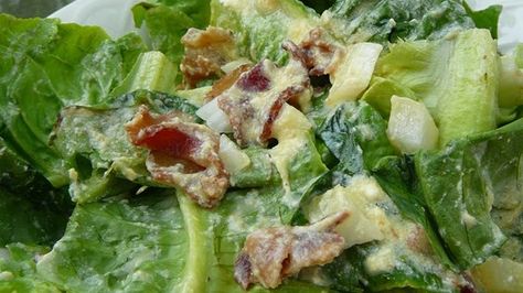 Old-Fashioned Wilted Lettuce Wilted Lettuce Recipe, Wilted Salad, Wilted Lettuce Salad, Sassafras Tea, Tennessee Fall, Hot Bacon Dressing, Lettuce Salad Recipes, Lettuce Recipes, Wilted Lettuce