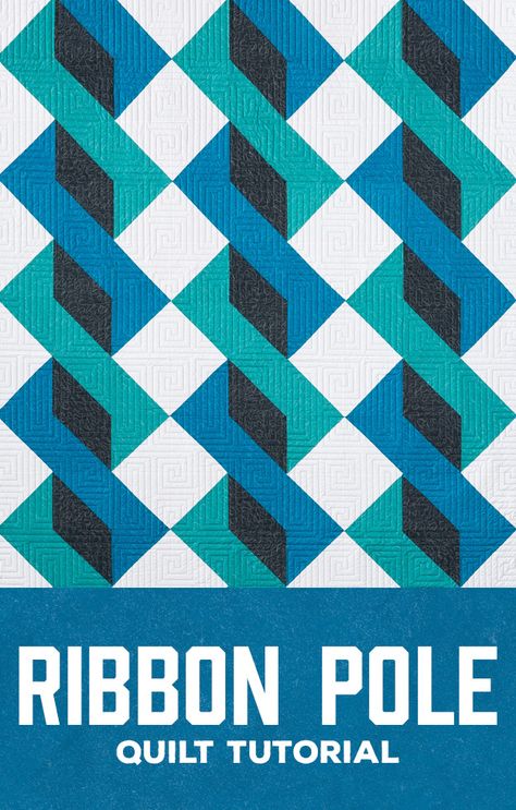 Ribbon Pole Quilt - Man Sewing Twisted Pole Quilt Pattern, Pole Twist Quilt Pattern, Ribbon Pole Quilt Pattern, Dna Quilt Pattern, Barber Pole Quilt Pattern, Twisted Ribbon Quilt Pattern Free, Quilt Borders Using Half Square Triangles, Twisted Pole Quilt Pattern Free, Twisted Ribbon Quilt Border Pattern Free