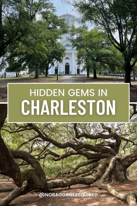 Charleston South Carolina is packed with things to do, but have you seen these hidden gems in Charleston? If you are planning to travel to Charleston SC, check out this full travel guide for lots of hidden spots that may surprise you. They will definitely make your trip to Charleston memorable! Hidden Gems In Charleston Sc, Savannah Georgia Vacation, Charleston Travel Guide, Weekend Getaways For Couples, Charleston Vacation, South Carolina Travel, Long Weekend Trips, Georgia Vacation, Charleston Travel