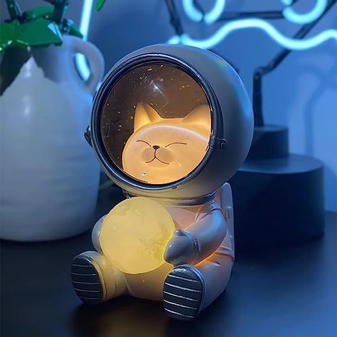 ALMOXVYE Astronaut Animal Night Light, Cute Spaceman LED Night Light Desktop Astronaut Cat Lamp, Birthday Gift for Kids, Night Light for Kids Room Decoration - - Amazon.com Astronaut Projector, Dog Lamp, Animal Night Light, Cat Lamp, Astronaut Design, Decorative Night Lights, Bear Dog, Space Cat, Birthday Gifts For Kids