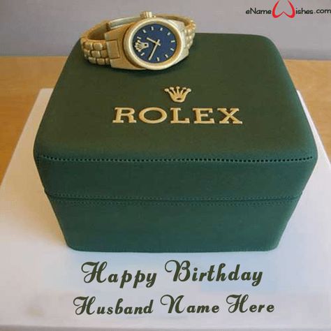 Write name on Rolex Birthday Name Cake with Name And Wishes Images and create free Online And Wishes Images with name online. Write Name On Cake, Birthday Cake Write Name, Cake Design For Men, Birthday Cake Writing, Cake For Boyfriend, Birthday Cake For Husband, Cake For Husband, Dad Birthday Cakes, Cake Name