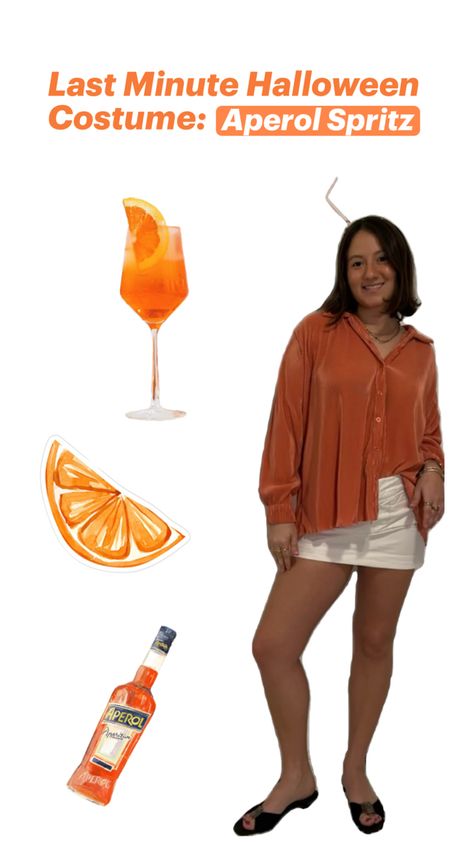 halloween costume ideas, last minute halloween costumes, easy costume ideas, aperol spritz