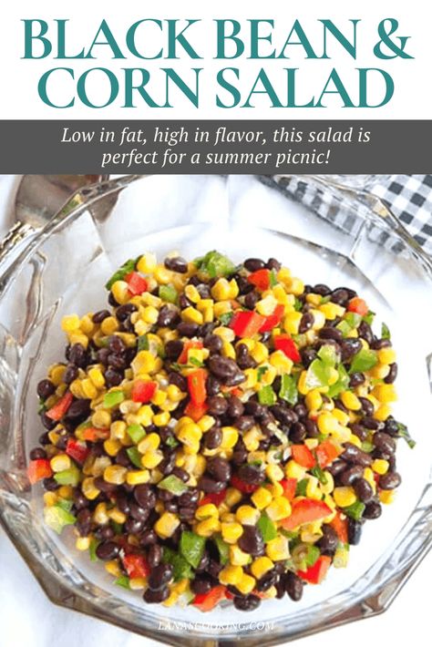 Bean Salad Recipes Healthy, Corn And Bean Salad, Black Bean And Corn Salad, Bean And Corn Salad, Black Bean Corn Salad, Black Bean Salad Recipe, Cilantro Salad, Black Bean And Corn, Cowboy Beans