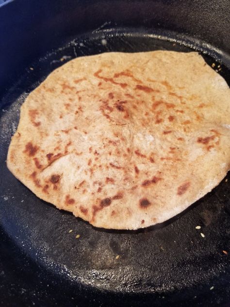 Whole Wheat Naan Bread with Greek Yogurt - The Hint of Rosemary Yogurt Naan, Bread With Greek Yogurt, Whole Wheat Naan, Naan Bread Recipe, Recipes With Naan Bread, Olive Oil Butter, Wheat Recipes, No Rise Bread, 21 Day Fix Meals