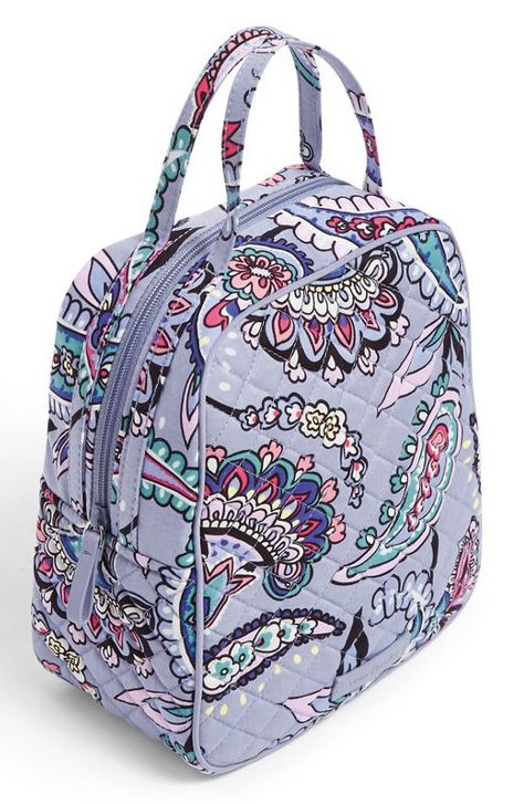 Vera Bradley Lunch Bag, Vera Bradley Lunch Bags, Vera Bradley Backpack Campus, Trendy Purses, Insulated Lunch Tote, Backpack Lunch Bag, Fabric Handbags, Balm Dotcom, School Tips