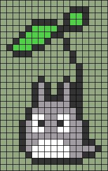 Pixel Art Korok, Pixel Art Pattern Studio Ghibli, Alpha Patterns Crochet Studio Ghibli, Pixel Art Pattern Ghibli, Soot Sprite Alpha Pattern, Alpha Pattern Ponyo, My Neighbor Totoro Pixel Art, Crochet Grid Patterns Studio Ghibli, Hunter Hunter Pixel Art