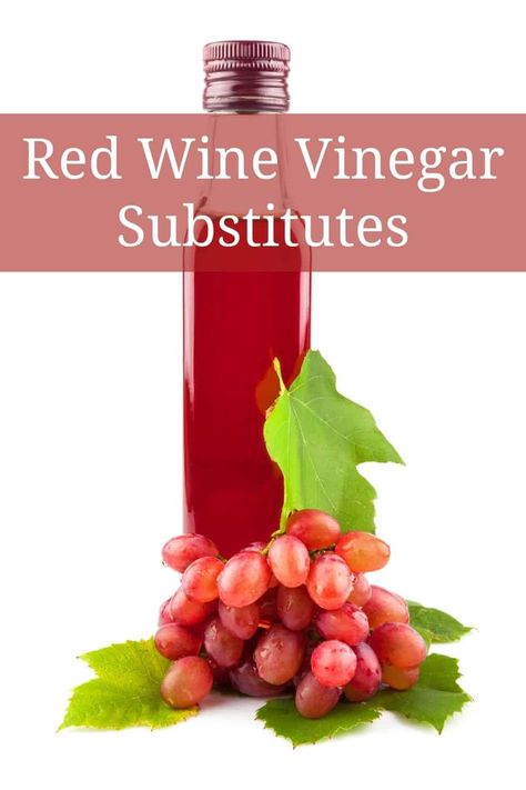 Looking for red wine vinegar substitutes? We found 7 options and a few CookingChew tips for how to measure out the right ratios when you need to find a red wine vinegar substitute that you may already have on hand! Red Wine Vinegar Substitute, Diy Vinegar, Champagne Vinaigrette, Cooking Substitutions, How To Make Red, Red Wine Vinaigrette, Best Red Wine, Champagne Vinegar, Grain Alcohol