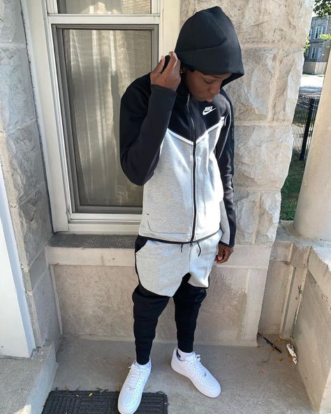 Drill Gang, Tuta Nike, Winter Drip, Yk2 Outfits, Uk Drill, Nike Tech Fleece Hoodie, Drip Fits, Fleece Outfit, Tech Fleece Hoodie