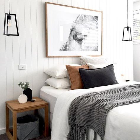 Bedroom Modern Farmhouse Bedroom Decor, Scandinavian Bedroom Decor, Magic Room, Design Ložnic, Farmhouse Bedroom Decor Ideas, House Concept, Masculine Bedroom, Modern Farmhouse Bedroom, Decor Ikea