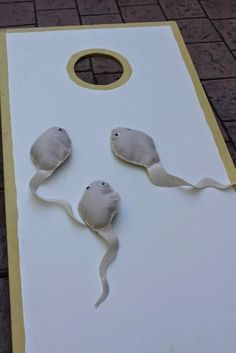 Baby Shower Game: "Sperm Cornhole" - perfect for the guys at a Jack-and-Jill shower, or just a silly group of gals. Baby Shower Mixto, Bos Baby, Décoration Baby Shower, Funny Baby Shower Games, Fun Baby Shower Games, Cool Baby, Shower Bebe, Baby Shower Planning, Baby Shower Fun