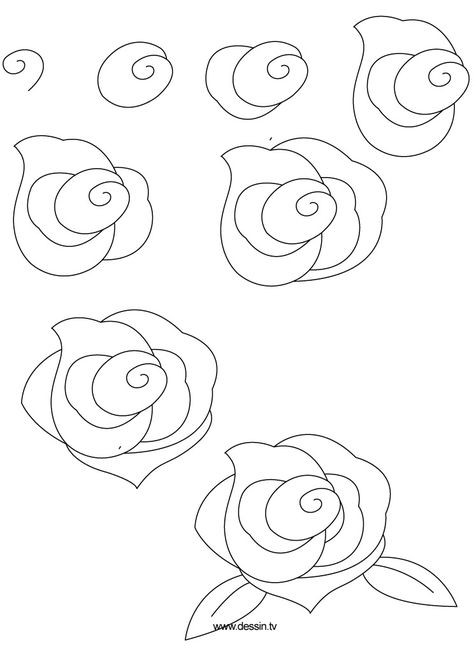 step by step how to draw a rose | learn how to draw a rose with simple step by step instructions How To Draw Roses, Trin For Trin Tegning, Ako Kresliť, Rose Drawing Simple, Draw A Flower, Draw A Rose, Rose Step By Step, Simple Flower Drawing, Flower Step By Step